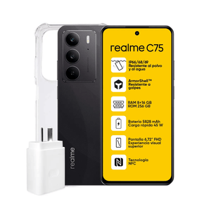 Celular Realme C75 (256+8GB) Storm Black